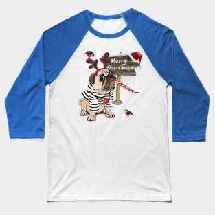 Christmas Pugs! Baseball T-Shirt